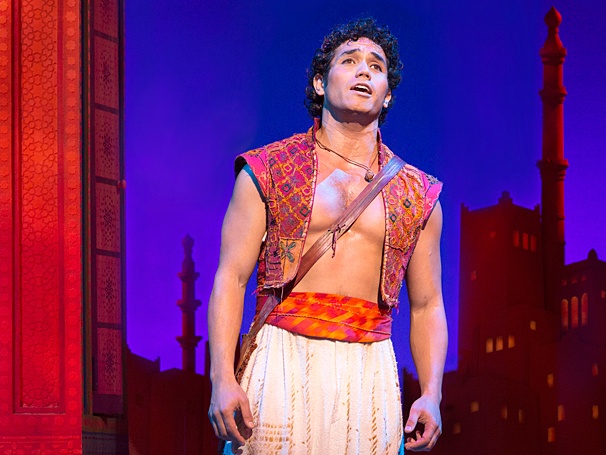 Adam Jacobs in Aladdin. Photo Credit: Cylla von Tiedemann / Broadway.com.