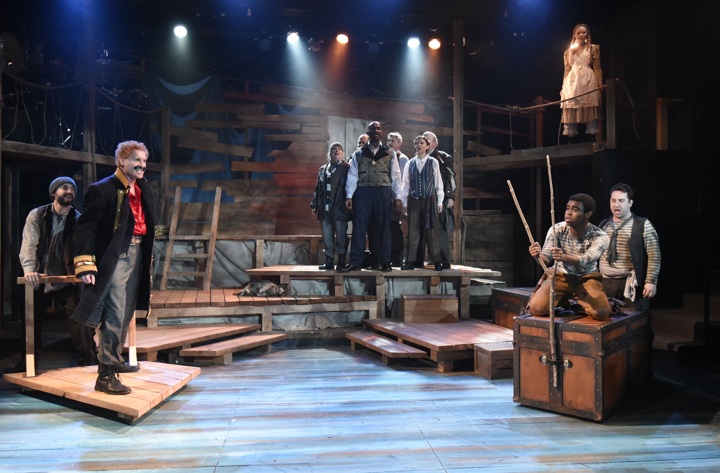 The cast of Peter and the Starcatcher. Photo Credit: Glenn Perry.