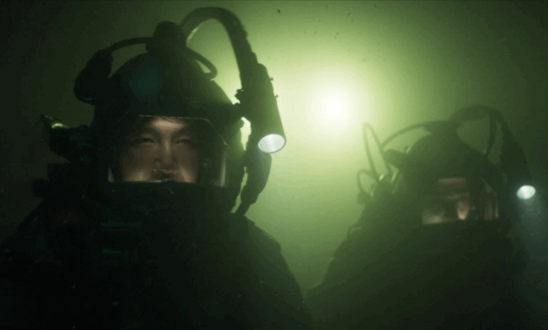 Simu Liu and Finn Cole in Last Breath (2025). Image Courtesy of IMDB.